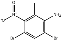 2-Amino-3,5-dibromo-6-nitrotoluene Struktur