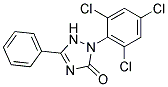 2-(2,4,6-Trichlorophenyl)-1,2-dihydro-5-phenyl-3H-1,2,4-triazol-3-one Struktur