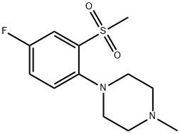 1-[(4-Fluoro-2-methylsulfonyl)phenyl]-4-methylpiperazine Struktur