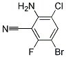 2-Amino-5-bromo-3-chloro-6-fluorobenzonitrile Struktur