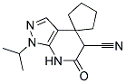 1'-Isopropyl-6'-oxo-1',5',6',7'-tetrahydrospiro[cyclopentane-1,4'-pyrazolo[3,4-b]pyridine]-5'-carbonitrile Struktur