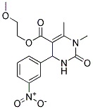 1,6-Dimethyl-4-(3-nitro-phenyl)-2-oxo-1,2,3,4-tetrahydro-pyrimidine-5-carboxylic acid 2-methoxy-ethyl ester Struktur