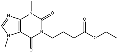 1-(ETHYL-3-CARBOXYPROPYL)-3,7-DIMETHYLXANTHINE Struktur