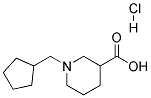 1-CYCLOPENTYLMETHYL-PIPERIDINE-3-CARBOXYLIC ACID HYDROCHLORIDE Struktur