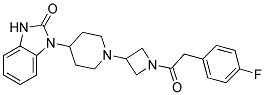 1-(1-(1-[(4-FLUOROPHENYL)ACETYL]AZETIDIN-3-YL)PIPERIDIN-4-YL)-1,3-DIHYDRO-2H-BENZIMIDAZOL-2-ONE Struktur