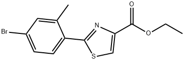 2-(4-BROMO-2-METHYL-PHENYL)-THIAZOLE-4-CARBOXYLIC ACID ETHYL ESTER Struktur