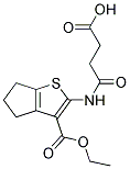 2-(3-CARBOXY-PROPIONYLAMINO)-5,6-DIHYDRO-4H-CYCLOPENTA[B]THIOPHENE-3-CARBOXYLIC ACID ETHYL ESTER Struktur