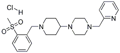 1-(1-[2-(METHYLSULFONYL)BENZYL]PIPERIDIN-4-YL)-4-(PYRIDIN-2-YLMETHYL)PIPERAZINE HYDROCHLORIDE Struktur