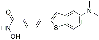 (2E,4E)-5-(5-DIMETHYLAMINO-BENZO[B]THIOPHEN-2-YL)-PENTA-2,4-DIENOIC ACID HYDROXYAMIDE Struktur