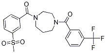 1-[3-(METHYLSULFONYL)BENZOYL]-4-[3-(TRIFLUOROMETHYL)BENZOYL]-1,4-DIAZEPANE Struktur