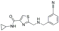 2-([(3-CYANOBENZYL)AMINO]METHYL)-N-CYCLOPROPYL-1,3-THIAZOLE-4-CARBOXAMIDE Struktur