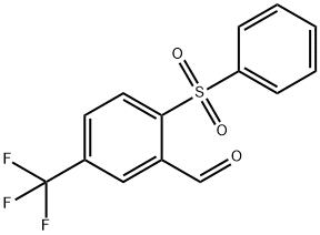 2-BENZENESULFONYL-5-(TRIFLUOROMETHYL)BENZALDEHYDE Struktur