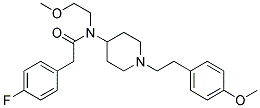 2-(4-FLUOROPHENYL)-N-(2-METHOXYETHYL)-N-(1-[2-(4-METHOXYPHENYL)ETHYL]PIPERIDIN-4-YL)ACETAMIDE Struktur