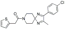 2-(4-CHLOROPHENYL)-3-METHYL-8-(2-THIENYLACETYL)-1,4,8-TRIAZASPIRO[4.5]DECA-1,3-DIENE Struktur