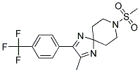 2-METHYL-8-(METHYLSULFONYL)-3-[4-(TRIFLUOROMETHYL)PHENYL]-1,4,8-TRIAZASPIRO[4.5]DECA-1,3-DIENE Struktur