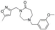 1-(3-METHOXYBENZYL)-4-[(5-METHYLISOXAZOL-3-YL)METHYL]-1,4-DIAZEPAN-5-ONE Struktur