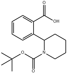 2-(1-(TERT-BUTOXYCARBONYL)PIPERIDIN-2-YL)BENZOIC ACID Struktur