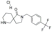 2-(4-(TRIFLUOROMETHYL)BENZYL)-2,7-DIAZASPIRO[4.5]DECAN-1-ONE HYDROCHLORIDE Struktur