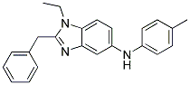 (2-BENZYL-1-ETHYL-1H-BENZOIMIDAZOL-5-YL)-P-TOLYL-AMINE Struktur