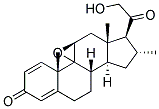 21-Hydroxy-16alpha-Methyl-9,11beta-Epoxy Pregna-1,4-Diene-3,20-Dione Struktur