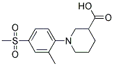 1-[2-Methyl-4-(methylsulphonyl)phenyl]piperidine-3-carboxylic acid Struktur