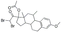 17-(2,2-dibromoacetyl)-3-methoxy-11,13-dimethyl-7,8,9,11,12,13,14,15,16,17-decahydro-6H-cyclopenta[a]phenanthren-17-yl acetate Struktur