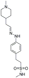 2-(4-{N'-[2-(1-METHYL-PIPERIDIN-4-YL)-ETH-(E)-YLIDENE]-HYDRAZINO}-PHENYL)-ETHANESULFONIC ACID METHYLAMIDE Struktur