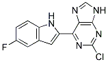 2-chloro-6-(5-fluoro-1H-indol-2-yl)-9H-purine Struktur