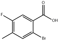 2-ブロモ-5-フルオロ-4-メチル安息香酸 化學(xué)構(gòu)造式