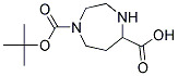 1-(tert-butoxycarbonyl)-1,4-diazepane-5-carboxylic acid Struktur