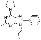 2-METHYL-8-PHENYL-9-PROPYL-6-(PYRROLIDIN-1-YL)-9H-PURINE Struktur