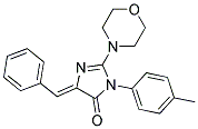 2-(4-MORPHOLINYL)-3-(4-METHYLPHENYL)-5-PHENYLMETHYLENE-4H-IMIDAZOL-4-ONE Struktur