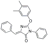 2-(3,4-DIMETHYLPHENOXY)-3-PHENYL-5-PHENYLMETHYLENE-4H-IMIDAZOL-4-ONE Struktur