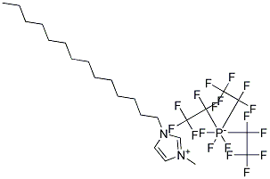 1-TETRADECYL-3-METHYLIMIDAZOLIUM TRIS(PENTAFLUOROETHYL)TRIFLUOROPHOSPHATE Struktur