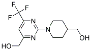 (1-(4-(Hydroxymethyl)-6-(trifluoromethyl)pyrimidin-2-yl)piperidin-4-yl)methanol Struktur