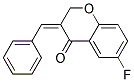 2,3-DIHYDRO-6-FLUORO-3-(PHENYLMETHYLENE)-4H-1-BENZOPYRAN-4-ONE Struktur