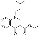 1-(3-METHYL-BUTYL)-4-OXO-1,4-DIHYDRO-QUINOLINE-3-CARBOXYLIC ACID ETHYL ESTER Struktur