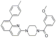 2-[4-(3-METHOXYBENZOYL)PIPERAZIN-1-YL]-8-(4-METHYLPHENYL)QUINOLINE Struktur