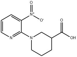 1-(3-NITROPYRIDIN-2-YL)PIPERIDINE-3-CARBOXYLIC ACID Struktur