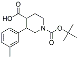 1-(TERT-BUTOXYCARBONYL)-3-M-TOLYLPIPERIDINE-4-CARBOXYLIC ACID Struktur