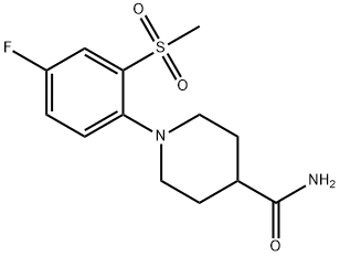 1-[4-FLUORO-2-(METHYLSULFONYL)PHENYL]PIPERIDINE-4-CARBOXAMIDE Struktur