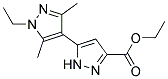 1'-ETHYL-3',5'-DIMETHYL-2H,1'H-[3,4']BIPYRAZOLYL-5-CARBOXYLIC ACID ETHYL ESTER Struktur