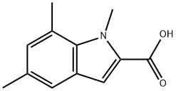 1,5,7-TRIMETHYL-1H-INDOLE-2-CARBOXYLIC ACID Struktur