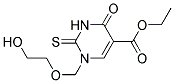 1-(2-HYDROXY-ETHOXYMETHYL)-4-OXO-2-THIOXO-1,2,3,4-TETRAHYDRO-PYRIMIDINE-5-CARBOXYLIC ACID ETHYL ESTER Struktur