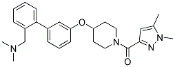 1-[3'-((1-[(1,5-DIMETHYL-1H-PYRAZOL-3-YL)CARBONYL]PIPERIDIN-4-YL)OXY)BIPHENYL-2-YL]-N,N-DIMETHYLMETHANAMINE Struktur