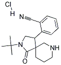 2-(2-TERT-BUTYL-1-OXO-2,7-DIAZASPIRO[4.5]DECAN-4-YL)BENZONITRILE HYDROCHLORIDE Struktur