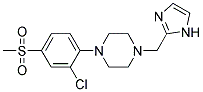 1-[2-CHLORO-4-(METHYLSULFONYL)PHENYL]-4-(1H-IMIDAZOL-2-YLMETHYL)PIPERAZINE Struktur