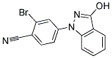 2-BROMO-4-(3-HYDROXY-INDAZOL-1-YL)-BENZONITRILE Struktur