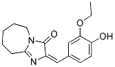 2-(3-ETHOXY-4-HYDROXY-BENZYLIDENE)-2,5,6,7,8,9-HEXAHYDRO-IMIDAZO[1,2-A]AZEPIN-3-ONE Struktur