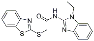 2-(1,3-BENZOTHIAZOL-2-YLTHIO)-N-(1-ETHYL-1H-BENZIMIDAZOL-2-YL)ACETAMIDE Struktur